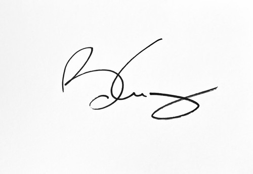 Brian may hand signed - may,