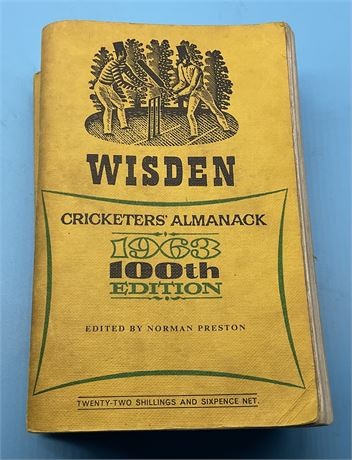 1963 linen cloth wisden - 1963,