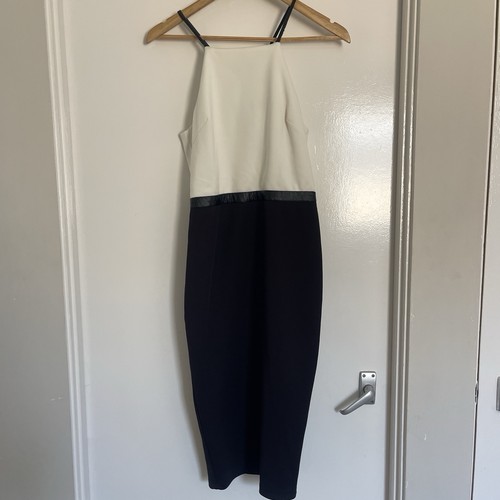 Black and white formal bodycon - black,