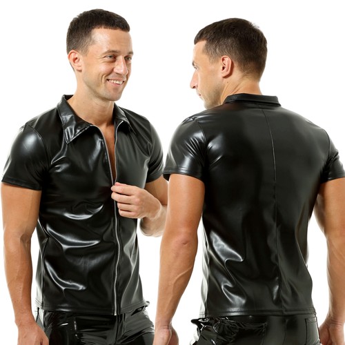 Men zipper leather - men's,