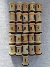 Wooden alphabet rubber stamps - good condition