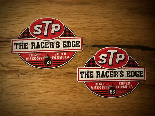 Stp stickers oil - oil, vintage