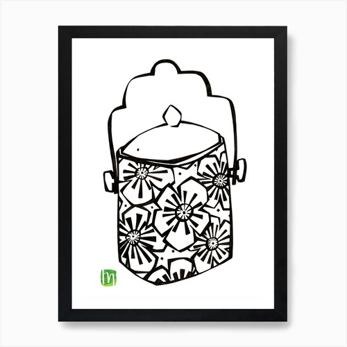 Blooming biscuit barrel - barrel, art