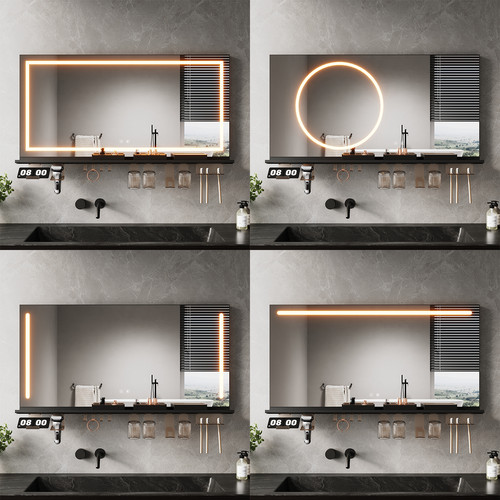 Modern led bathroom - modern, mirror