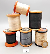 6 Vintage Spools Reels Bobbins