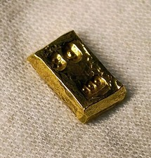 3 Gram Solid 24ct Gold Bar 999.9 Pure Fine Bullion AU Nugget Stamped '999' '3G'