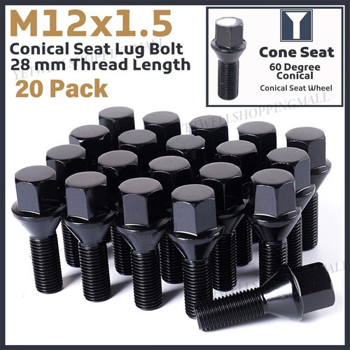 20pcs black alloy wheel bolts - wheel,