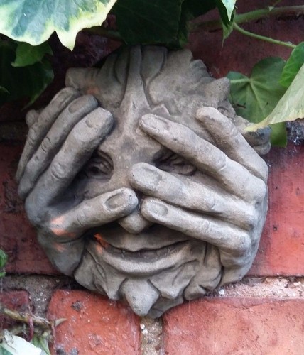 Stone garden peeping - garden,
