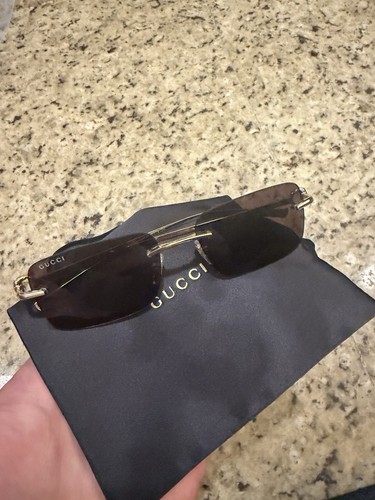 Gucci gold sunglasses brand - gucci,