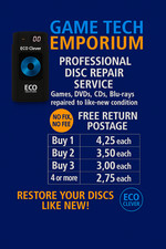 Disc Repair Service & Cleaning - Games/DVDs/CDs/Blu-ray - Buy 10 Get 2 Free