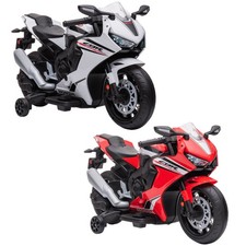 6V Battery Powered Kids Motorcycle Vehicle w/ Music Training Wheel for 3-5 Years