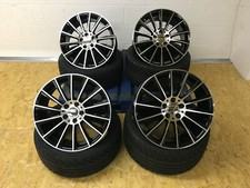 20” ALLOY WHEELS +TYRES 5x112 BLACK POLISHED TWIST AMG STYLE MERCEDES E C CLASS