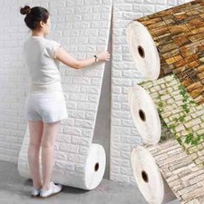 Kitchen 3D Brick Wall Panels Covering PVC Cladding Wallpaper Decorative Tiles UK