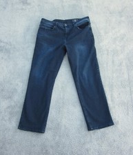 Tu Jeans Mens W38 L29 Navy Zip Fly Stretch Straight Fit Denim Opening 7” in