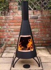 Steel chimenea contemporary - chimenea,