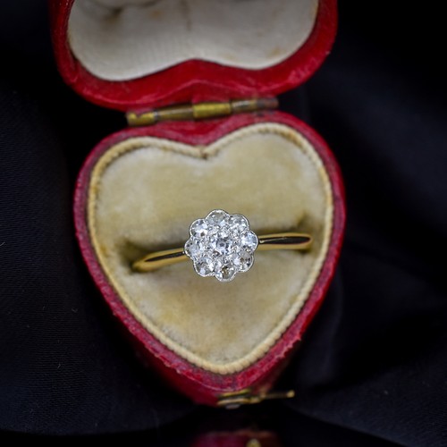 Antique diamond cluster daisy - antique,