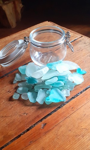 Seaham sea glass - seaham, jar