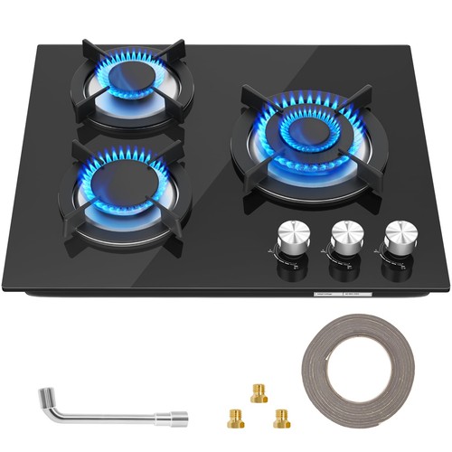 Gas hob burners built - built, in