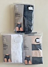 BNIP Marks & Spencer 4pk pure cotton full briefs sizes 6 - 26