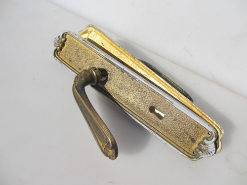 Vintage brass lever door - brass,