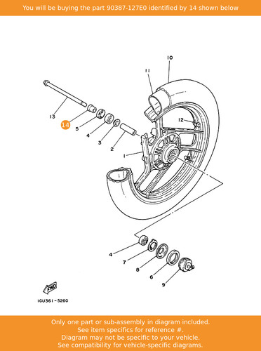 Yamaha collar 90387 127e0 - collar,, 90387-127e0