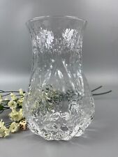 Vintage Textured Glass Vase "Ice Bark" by IVV Selezione. Italian Midcentury 20cm