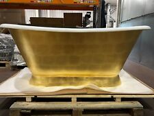 Hurlingham Chaucer Cast Iron Bath - Finished in Faux Gold Leaf