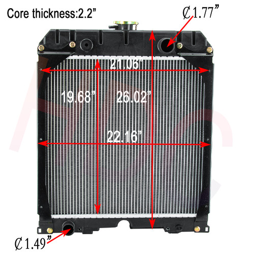 Radiator fits perkins - radiator, 3.1524