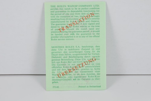 Rolex translation booklet - rolex,