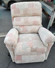 Quality fabric electric rise and reclining armchair made by lazy boy