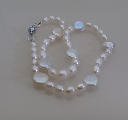 Coin rice cultured pearl - coin,