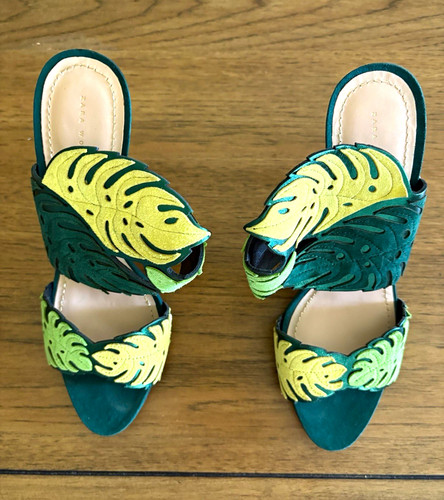 Women green leather strappy - women's,