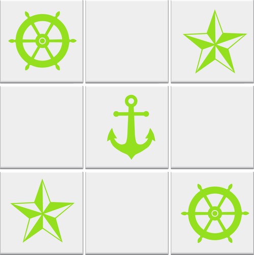 Bathroom tile stickers anchor - tile,