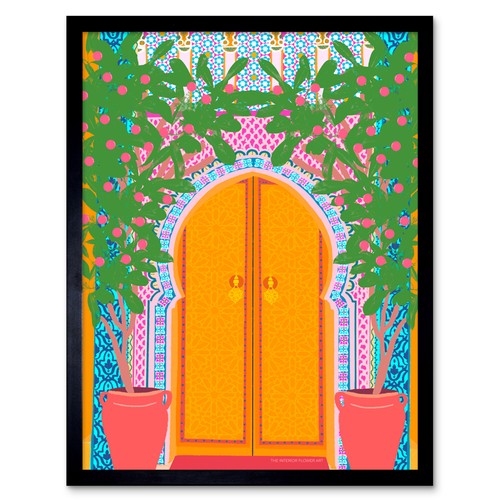 Moroccan door bright - moroccan,