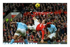 Wayne Rooney Signed A4 Photo Print Autograph Manchester United