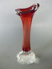 Retro Aseda Red Glass Vase -