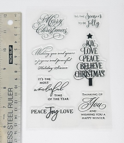 Clear rubber stamps christmas - clear,