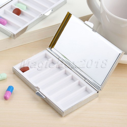 Metal day pill box container - metal, 7