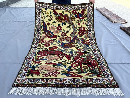 Fine hand knotted afghan - knotted,