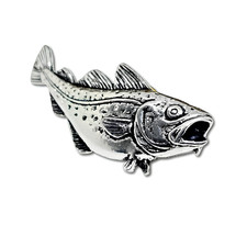 Cod Fish Pin Badge Pewter