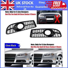 For 05-2008 Audi A4 B7 S-Line S4 Bumper Fog Light Honeycomb Lower Grille Grill