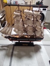 Cutty Sark wooden model lovely detail  13 inches long x 12 high