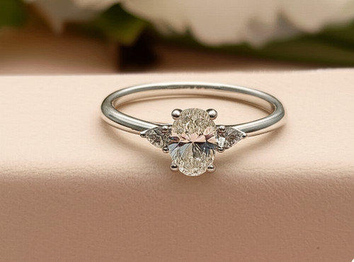Lab created oval diamond - created,