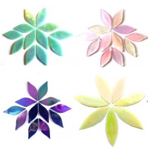 Stained glass hand cut petal - hand,