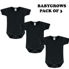 Pack of 3 Baby Grows 100%