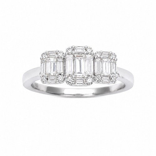 18ct white gold - gold, natural