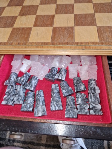 Vintage chess set and - vintage,