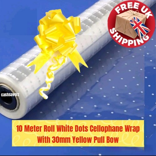 Meter roll white dots - white,