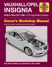 Vauxhall/Opel Insignia Petrol & Diesel (2008-2017) Haynes Repair Manual