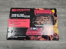 Portable Table Top Gas Barbeque BBQ With Lava Rocks Camping Caravan